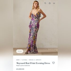 NWT Ralph Lauren Purple Label Collection Maynard Ikat Dress